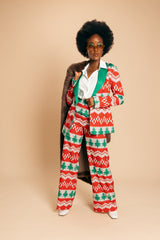 The Red Ryder | Women's Knit Print Christmas Suit - Shinesty