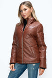 How Dare U Pocketed Zip Up Puffer Jacket with Removable Hood - Trendsi - Flyclothing LLC
