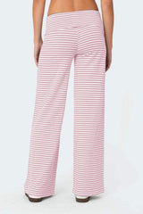 Striped Wide Leg Pants - Trendsi - Flyclothing LLC
