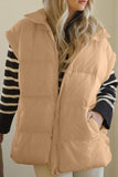 Zip Up Vest Coat with Pockets - Trendsi