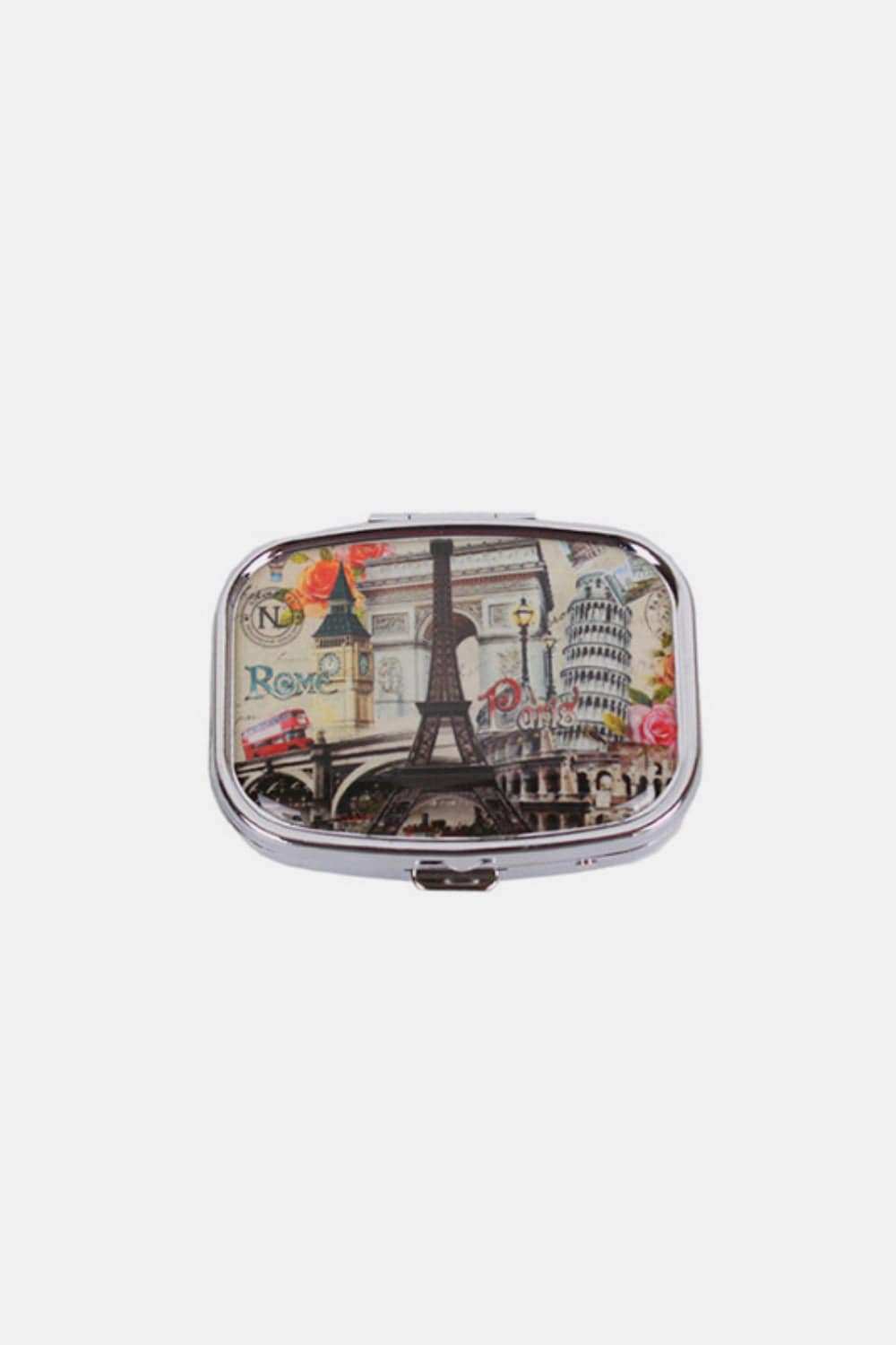 Nicole Lee USA Print Metallic Rectangular Pill Case - Trendsi - Flyclothing LLC