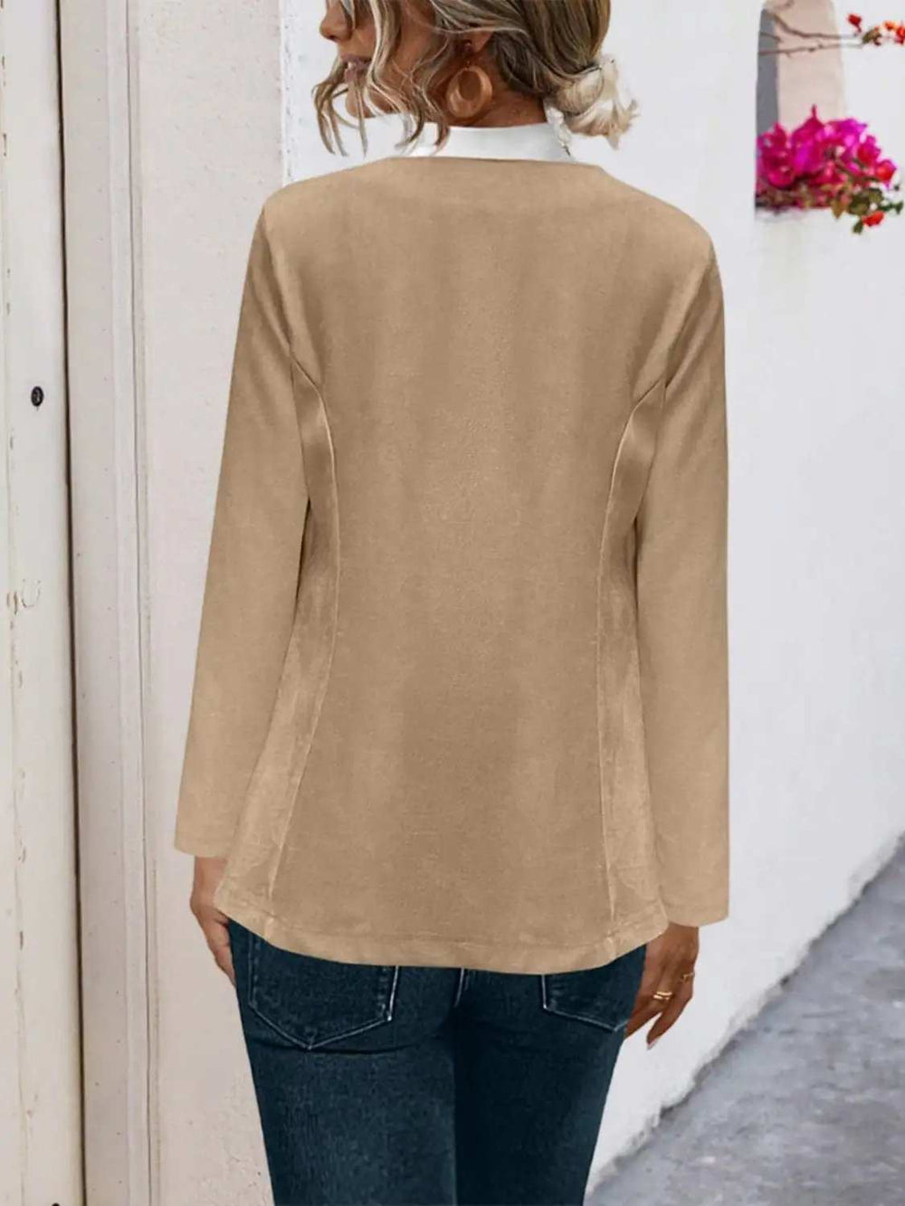Open Front Long Sleeve Cardigan - Trendsi - Flyclothing LLC