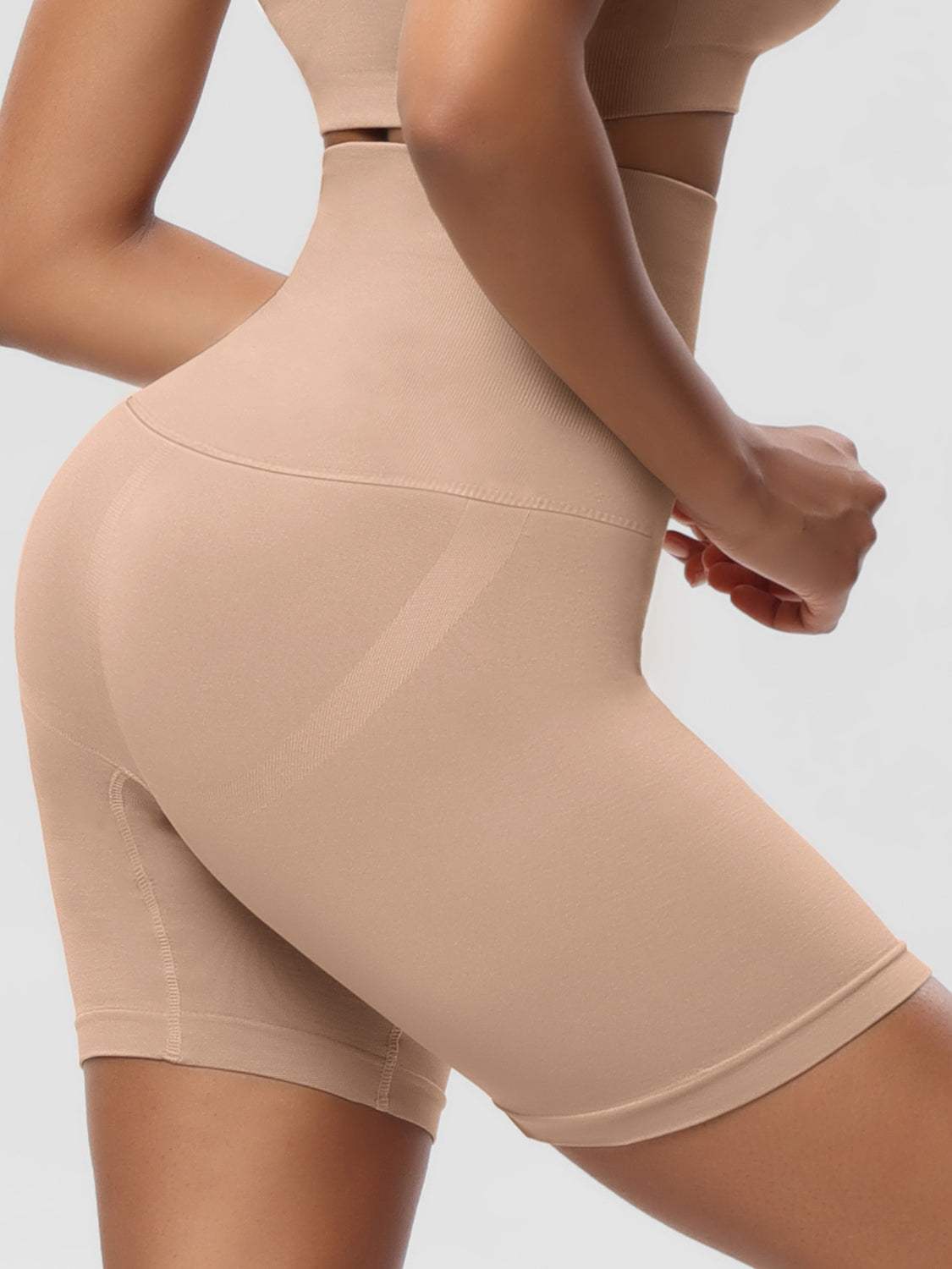 High Waist Shaping Shorts - Trendsi - Flyclothing LLC