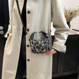 Fuzzy Polyester Mini Handbag with Zipper - Trendsi - Flyclothing LLC