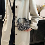Fuzzy Polyester Mini Handbag with Zipper - Trendsi - Flyclothing LLC