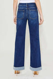 RISEN Full Size Tummy Control High Rise Wide Leg Cuffed Jeans Plus Size - Trendsi - Flyclothing LLC