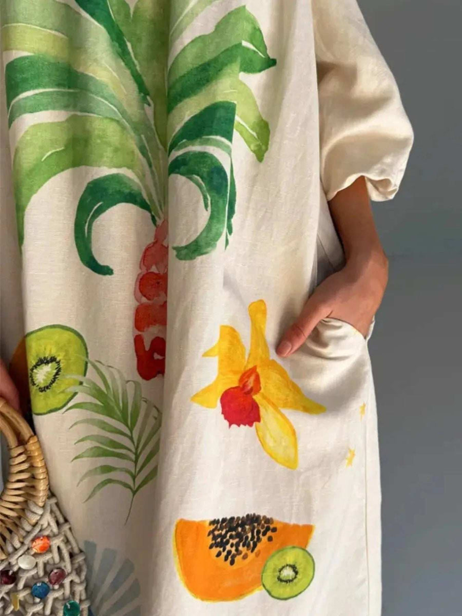 Frill Printed Off-Shoulder Dress - Trendsi - Flyclothing LLC