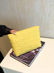 Flower Texture Polyester Clutch - Trendsi