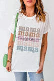MAMA Letter Crew Neck Tee - Trendsi
