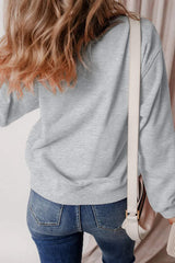 Ghost Round Neck Long Sleeve Sweatshirt - Trendsi - Flyclothing LLC