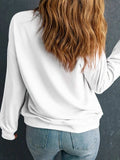 I'M BACK Round Neck Dropped Shoulder Sweatshirt - Trendsi - Flyclothing LLC