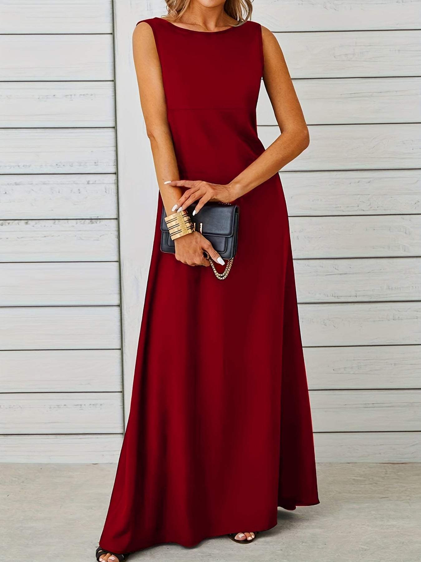Sleeveless Flowy Maxi Dress - Trendsi - Flyclothing LLC