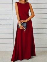 Sleeveless Flowy Maxi Dress - Trendsi - Flyclothing LLC