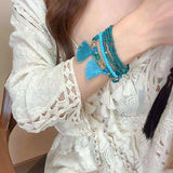 Tassel Rice Bead Bracelet - Trendsi - Flyclothing LLC