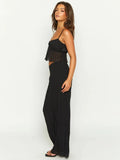 Square Neck Sleeveless Top and Ruched Skirt Set - Trendsi