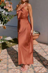 One Shoulder Sleeveless Maxi Dress - Trendsi - Flyclothing LLC