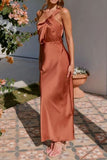One Shoulder Sleeveless Maxi Dress - Trendsi