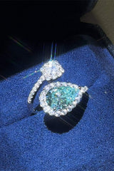 2 Carat Moissanite 925 Sterling Silver Bypass Ring - Trendsi - Flyclothing LLC