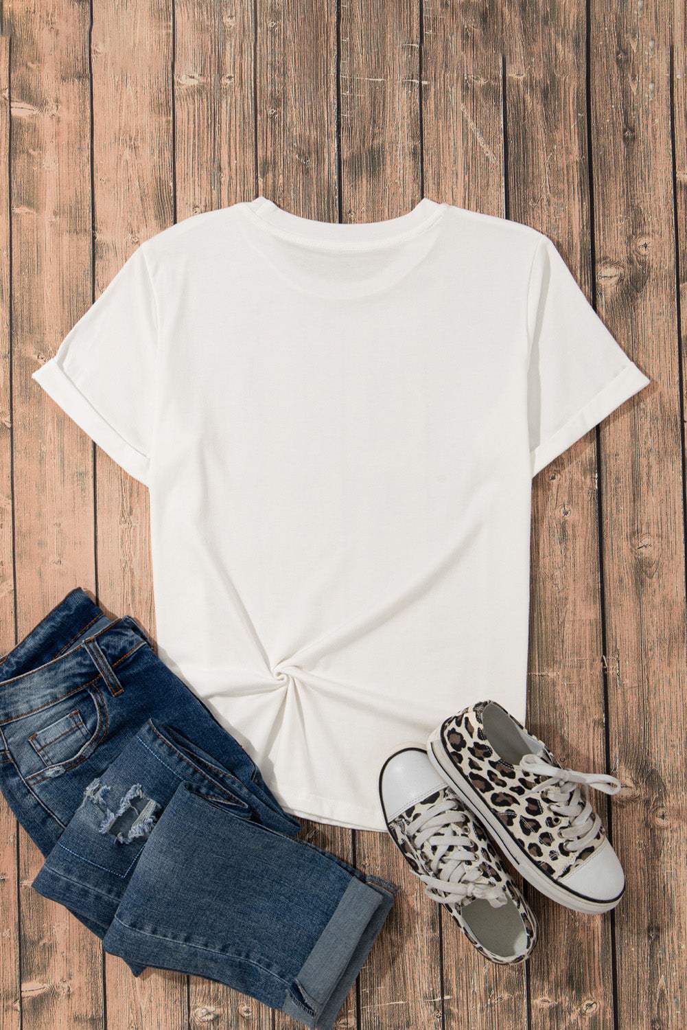 Rose Graphic Round Neck Short Sleeve T-Shirt - Trendsi - Flyclothing LLC