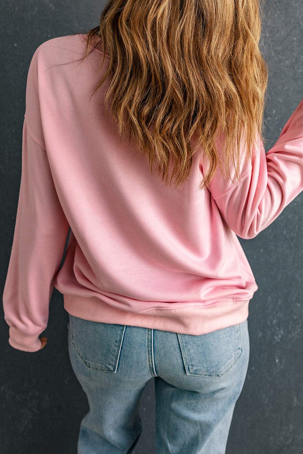 Pumpkin Round Neck Long Sleeve Sweatshirt - Trendsi - Flyclothing LLC
