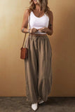 Drawstring Wide Leg Pants - Trendsi - Flyclothing LLC