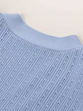Ruffled V-Neck Top and Midi Skirt Sweater Set - Trendsi - Flyclothing LLC