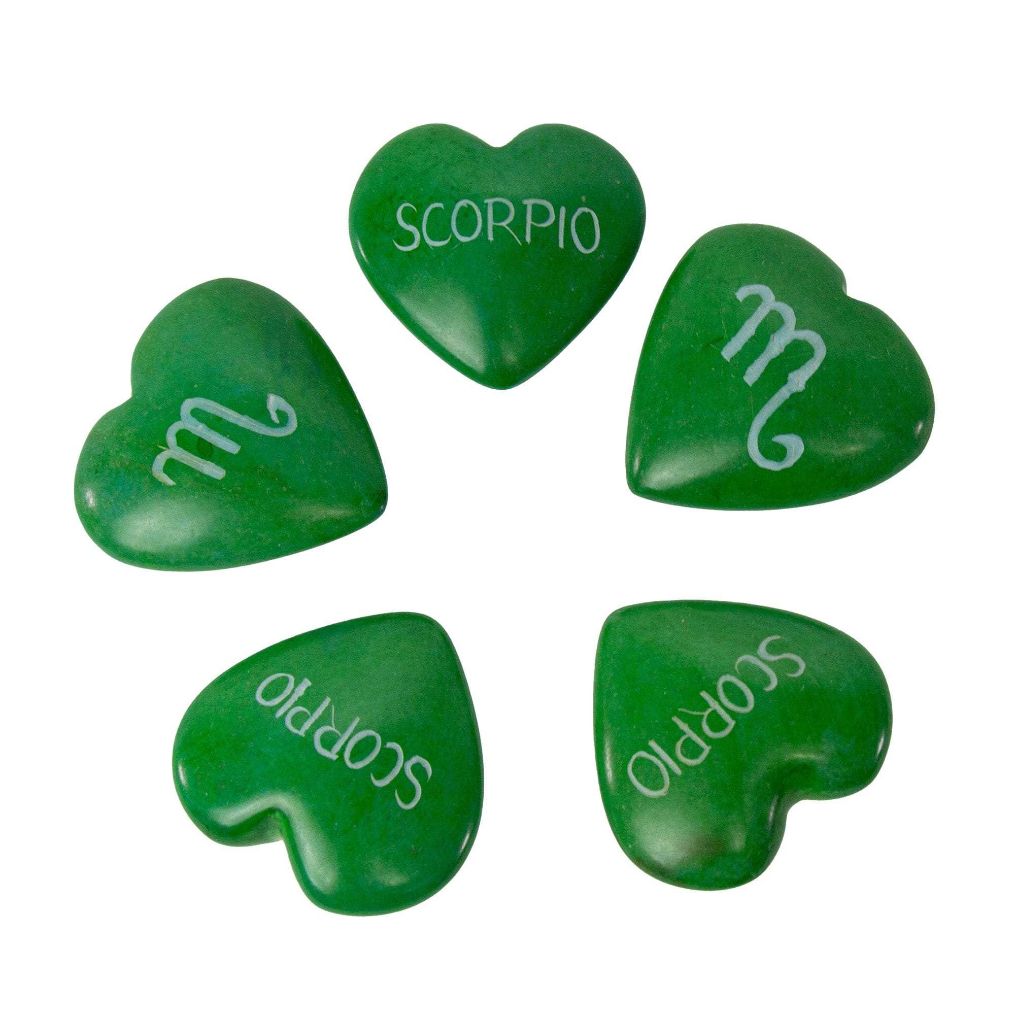Zodiac Soapstone Hearts, Pack of 5: SCORPIO - SMOLArt - Flyclothing LLC