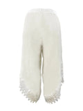 Full Size Lace Detail Wide Leg Pants Plus Size - Trendsi