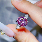 3 Carat Moissanite 925 Sterling Silver Ring - Trendsi