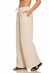 Zenana Woven Airflow Drawstring Pants - Trendsi - Flyclothing LLC