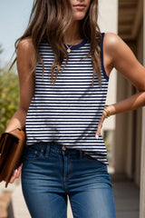 Printed Round Neck Tank - Trendsi - Flyclothing LLC