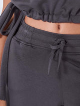 Drawstring Solid Color Shorts with Pockets - Trendsi - Flyclothing LLC