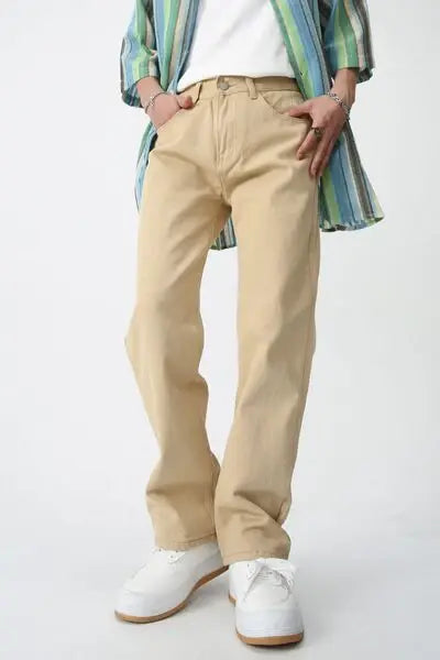 Mid Rise Jeans with Pockets - Trendsi - Flyclothing LLC