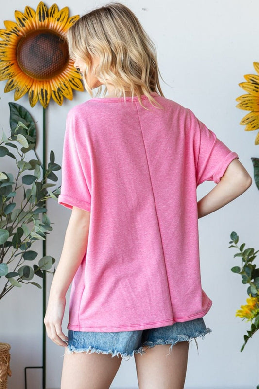 HOPELY Leopard Star Patch Short Sleeve T-Shirt - Trendsi