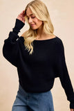 BiBi Waffle Knit Off Shoulder Top - Trendsi - Flyclothing LLC