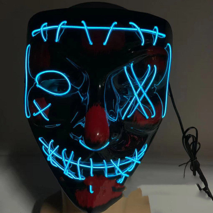Compatible with Apple, Halloween Glowing Mask Black V Face Mask Grimace - My Store - Flyclothing LLC