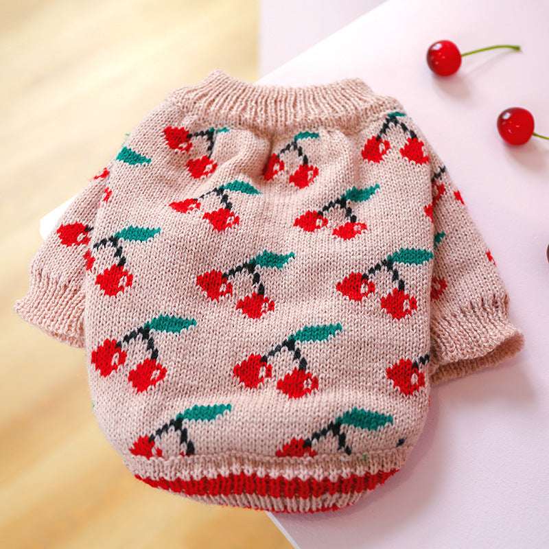Bowknot Dog Clothes Cat Costume Hollow Knit Dog Sweater - My Store - Flyclothing LLC