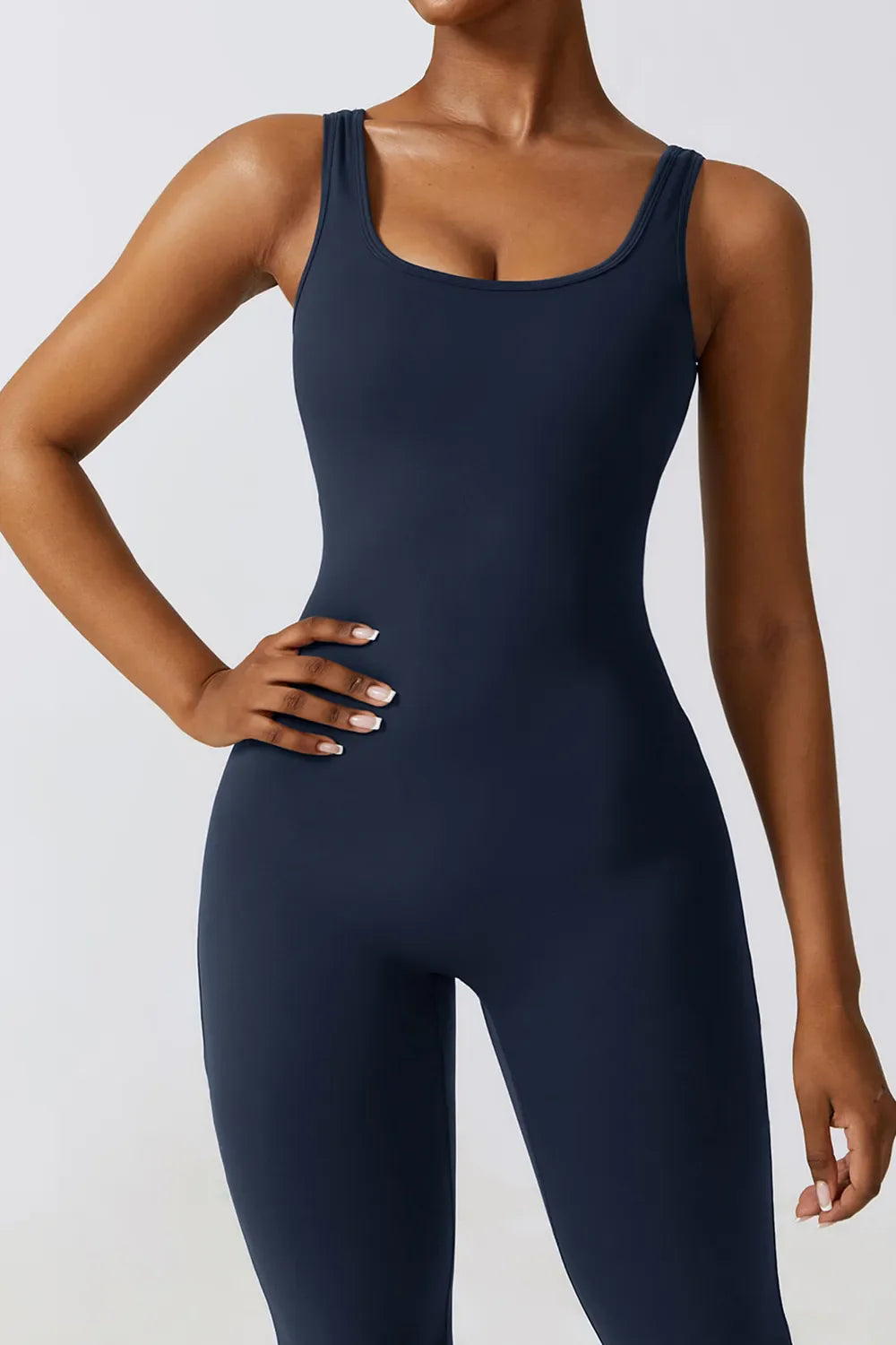 Basic Bae Cutout Ruched Bootcut Sleeveless Active Jumpsuit - ShopBasicbae - Flyclothing LLC