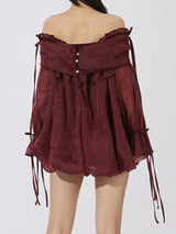 Ruffled Off-Shoulder Flounce Sleeve Blouse - Trendsi - Flyclothing LLC