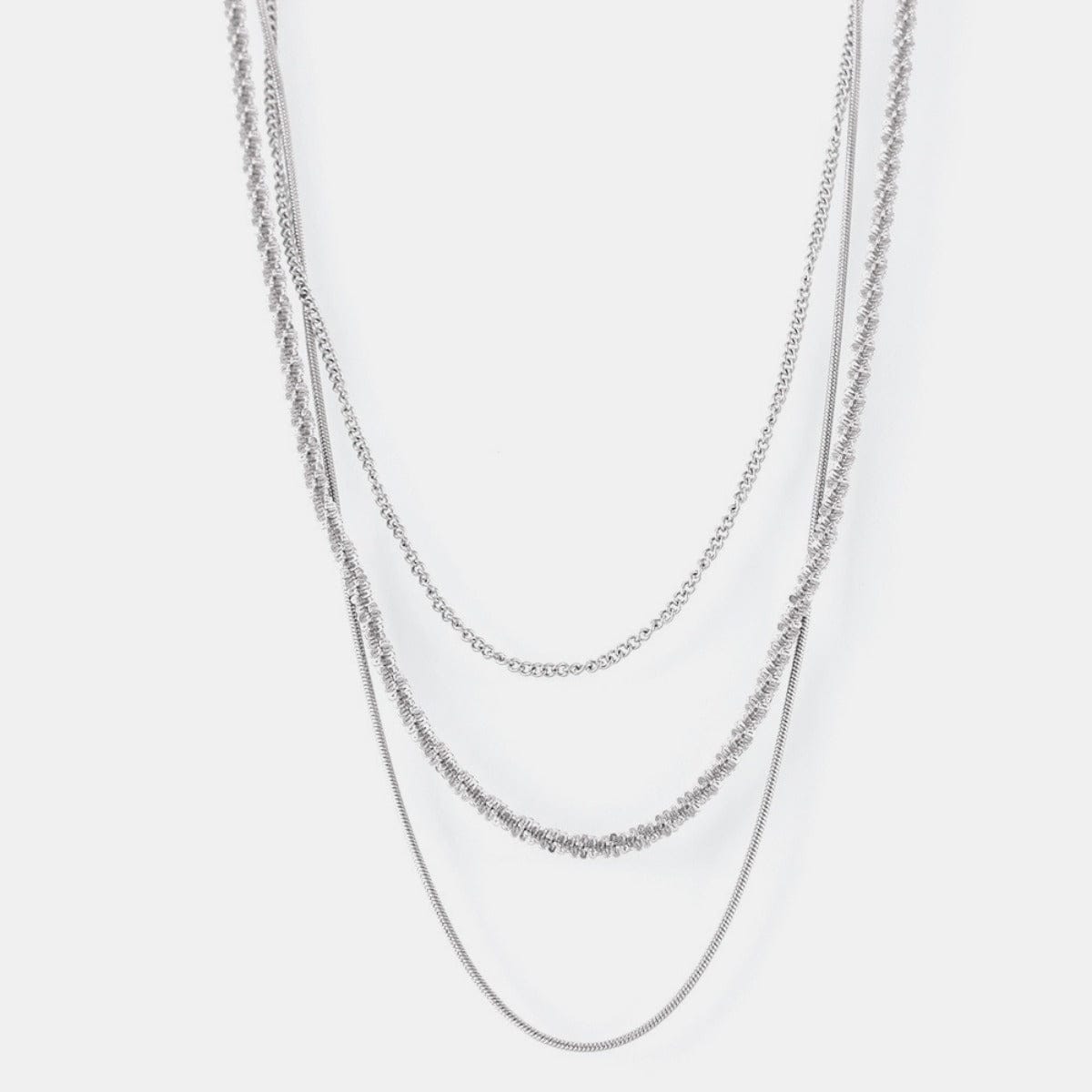 Titanium Steel Three-Layered Necklace - Trendsi