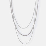 Titanium Steel Three-Layered Necklace - Trendsi - Flyclothing LLC