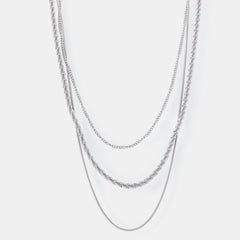 Titanium Steel Three-Layered Necklace - Trendsi