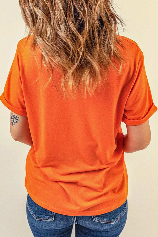 Graphic Round Neck Short Sleeve T-Shirt - Trendsi - Flyclothing LLC