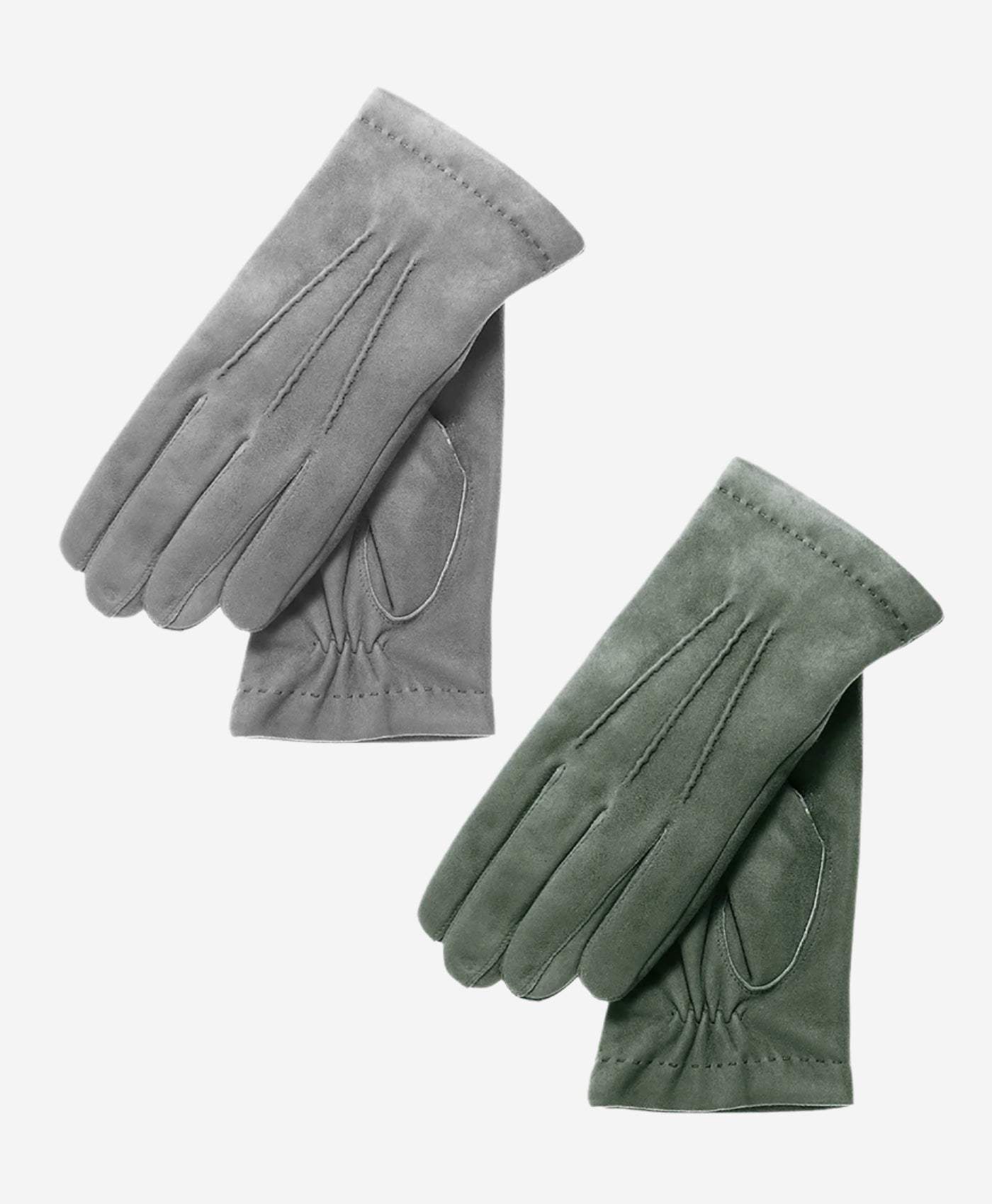 CC3117 (slate) - Men's Italian cashmere lined suede formal dress gloves