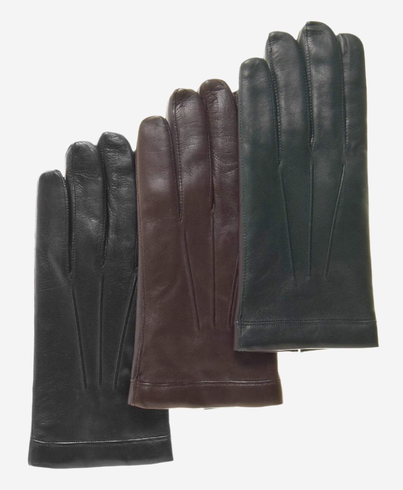 CC3301 (brown) - Men’s Italian cashmere lined touchscreen leather gloves