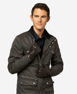 CC3301 (brown) - Men’s Italian cashmere lined touchscreen leather gloves