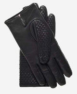 CC3339 (black) - Men’s Italian woven leather gloves with cashmere lining - Leather Gloves Online - Flyclothing LLC