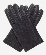 CC3339 (black) - Men’s Italian woven leather gloves with cashmere lining - Leather Gloves Online - Flyclothing LLC
