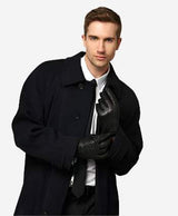CC3339 (black) - Men’s Italian woven leather gloves with cashmere lining - Leather Gloves Online - Flyclothing LLC