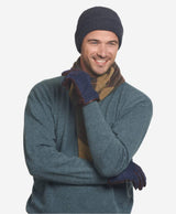 CC3434 (blue) - Men’s Italian suede and lambskin gloves with cashmere lining